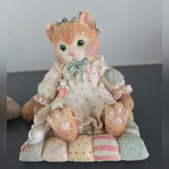 Calico Kittens "You'll Always Be Close To My Heart" "Love" 1992 Figurine Enesco - Picture 3 of 12